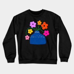 Flowers in a Vase Cute Bold Colors Crewneck Sweatshirt